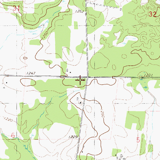 Topographic Map of District Number 66 School, MN