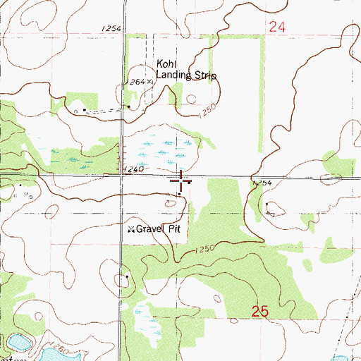 Topographic Map of District Number 84 School, MN
