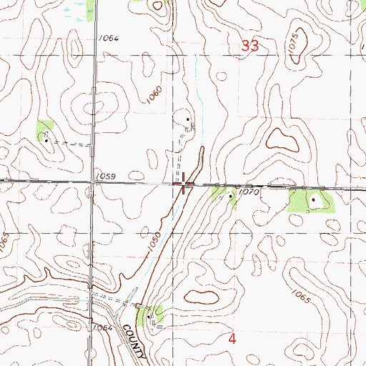 Topographic Map of Ditch Number Seventynine, MN