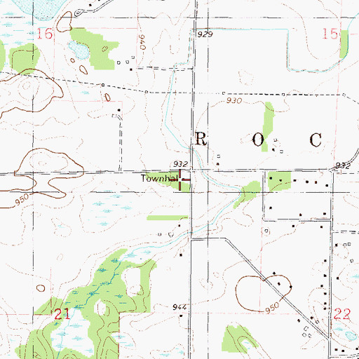 Topographic Map of Dixon School, MN