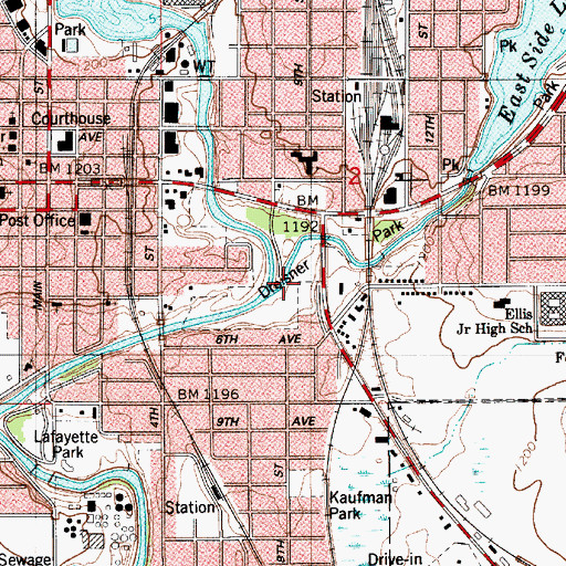 Topographic Map of Dobbins Creek, MN