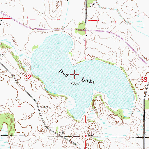 Topographic Map of Dog Lake, MN