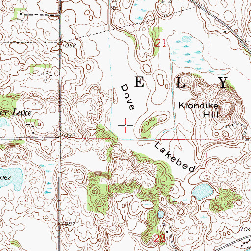 Topographic Map of Dove Lakebed, MN