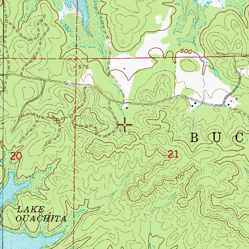 Topographic Map of Township of Bucksville (historical), AR