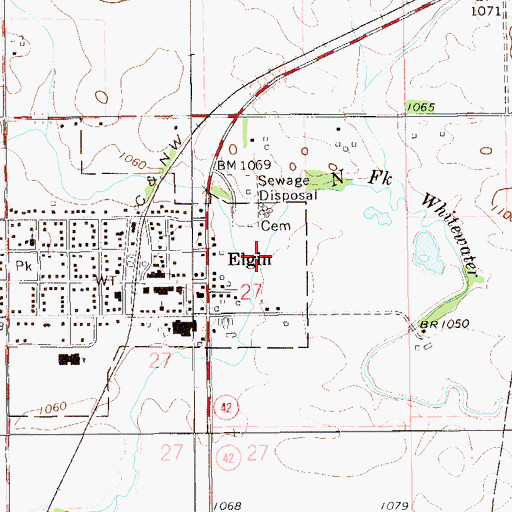 Topographic Map of Dry Creek, MN