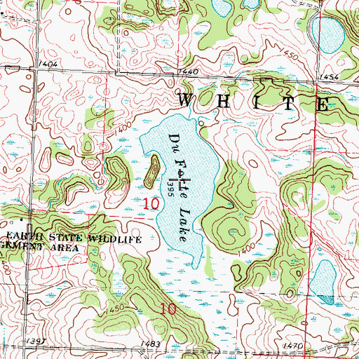 Topographic Map of Du Forte Lake, MN