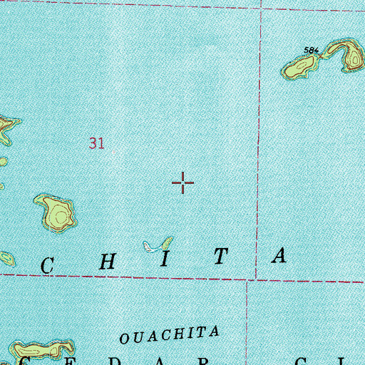 Topographic Map of Township of Cedar Glades (historical), AR