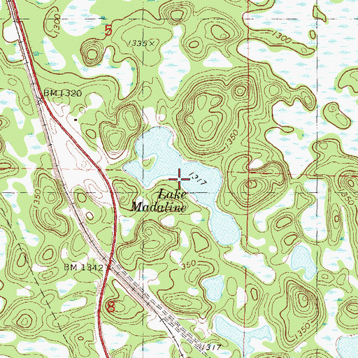 Topographic Map of Lake Madaline, MN