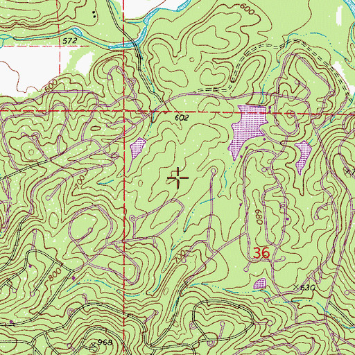 Topographic Map of Cortez Golf Course, AR