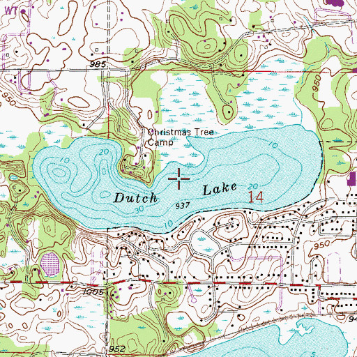 Topographic Map of Dutch Lake, MN
