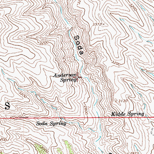 Topographic Map of Anderson Spring, AZ