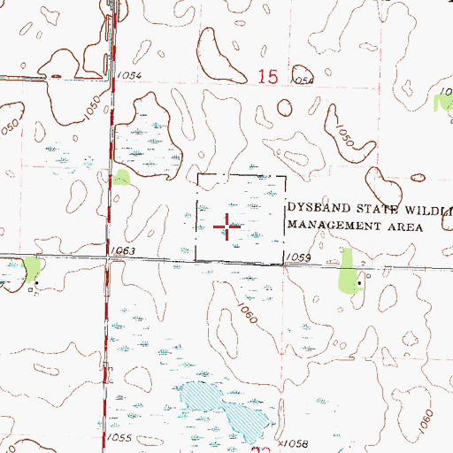 Topographic Map of Dysband State Wildlife Managaement Area, MN
