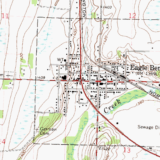Topographic Map of Eagle Bend, MN