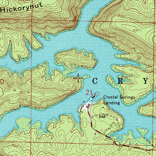 Topographic Map of Township of Crystal (historical), AR