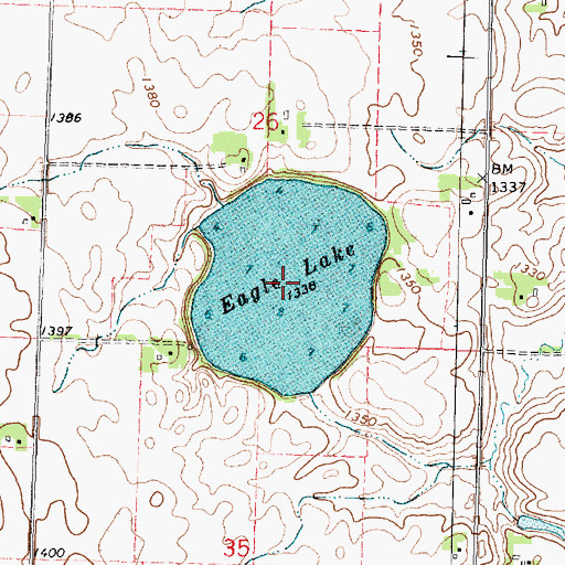Topographic Map of Eagle Lake, MN