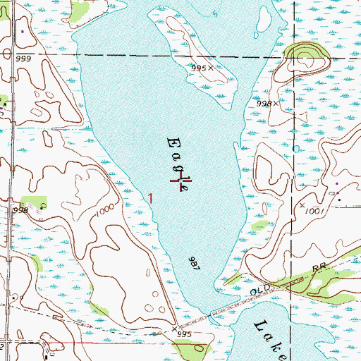 Topographic Map of Eagle Lake, MN
