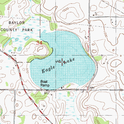 Topographic Map of Eagle Lake, MN