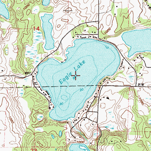 Topographic Map of Eagle Lake, MN