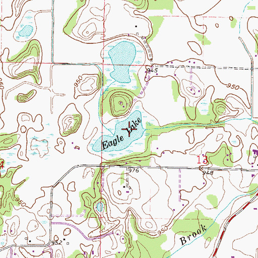 Topographic Map of Eagle Lake, MN