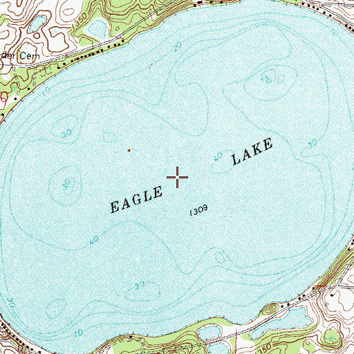 Topographic Map of Eagle Lake, MN