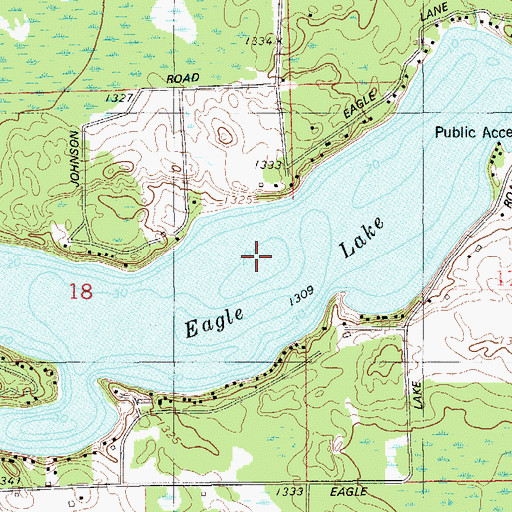 Topographic Map of Eagle Lake, MN