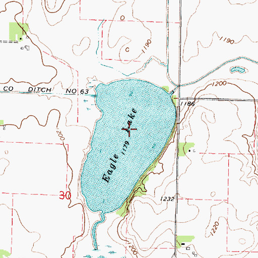 Topographic Map of Eagle Lake, MN