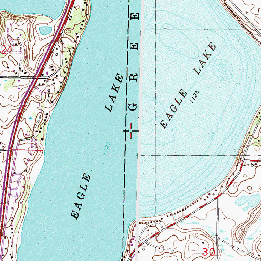 Topographic Map of Eagle Lake, MN
