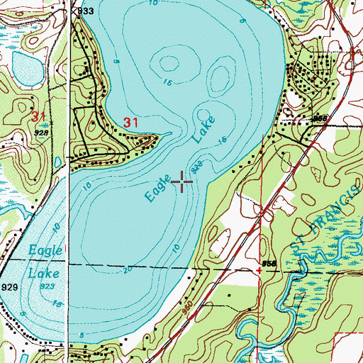 Topographic Map of Eagle Lake, MN