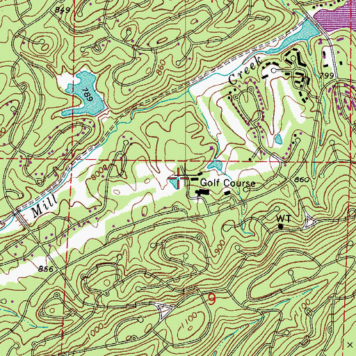 Topographic Map of De Soto Golf Course, AR