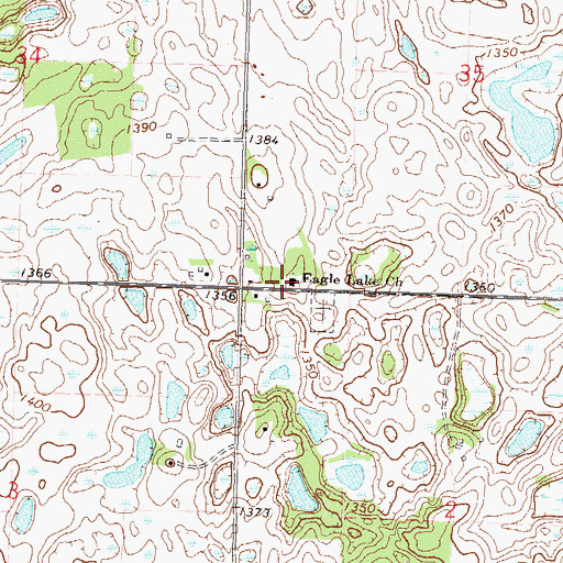 Topographic Map of Eagle Lake Church, MN