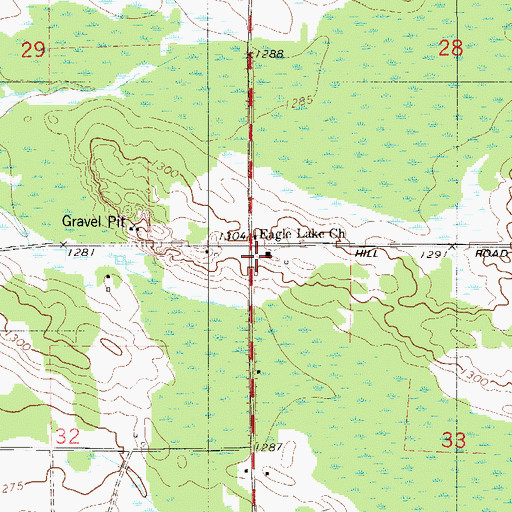 Topographic Map of Eagle Lake School, MN