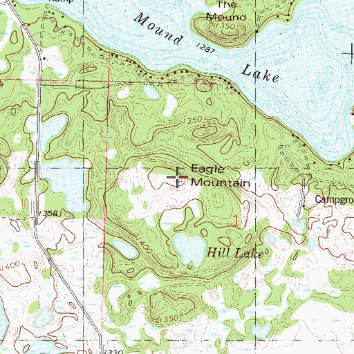 Topographic Map of Eagle Mountain, MN