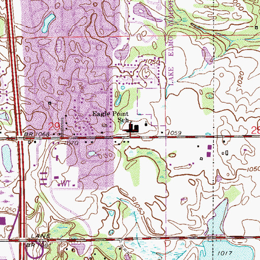 Topographic Map of Eagle Point Elementary School, MN