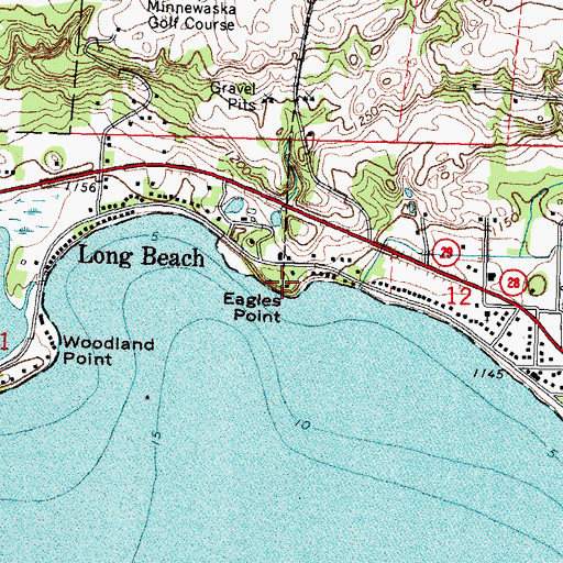 Topographic Map of Eagles Point, MN