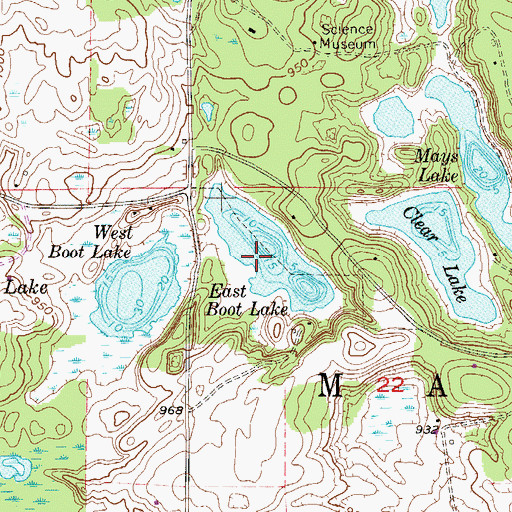 Topographic Map of East Boot Lake, MN