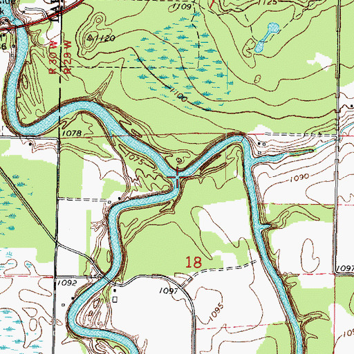 Topographic Map of East Fork Rapid River, MN