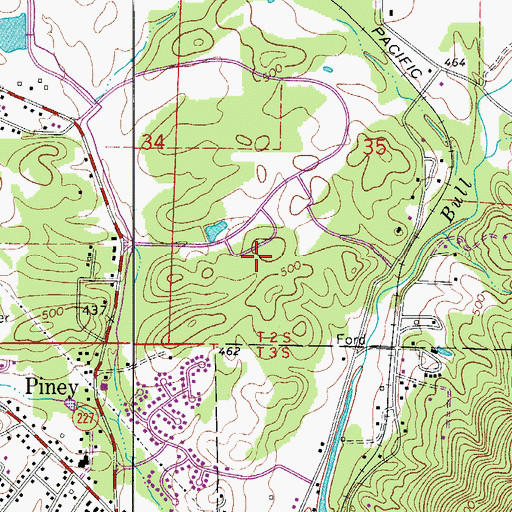 Topographic Map of Garland County Community College, AR