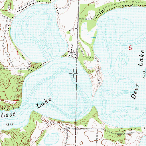 Topographic Map of East Lost Lake, MN