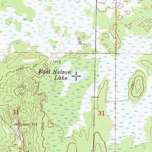 Topographic Map of East Nelson Lake, MN
