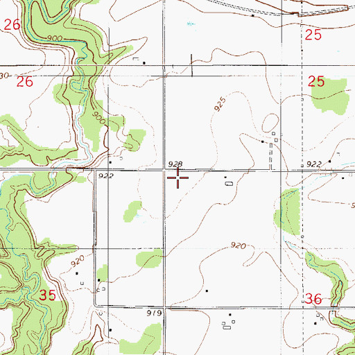Topographic Map of East Rock Creek Church, MN