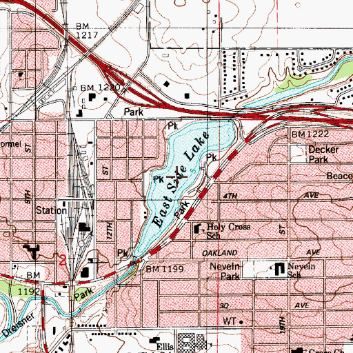Topographic Map of East Side Lake, MN