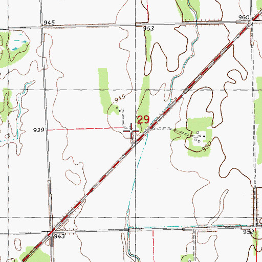 Topographic Map of Eastern Star School, MN