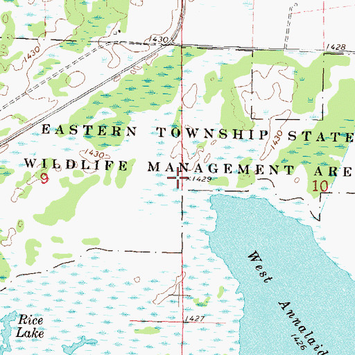 Topographic Map of Eastern Township State Wildlife Management, MN