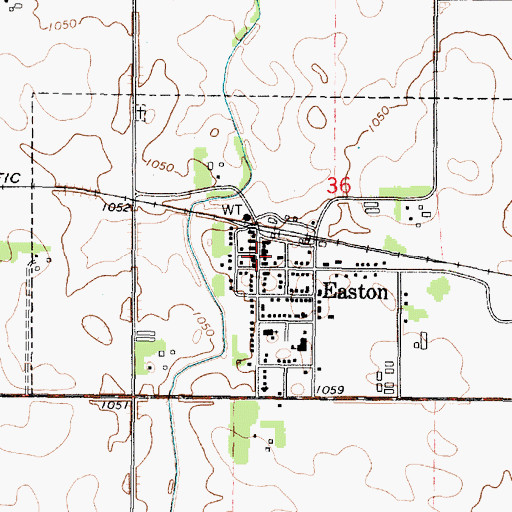 Topographic Map of Easton, MN