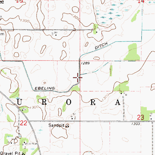 Topographic Map of Ebeling Ditch, MN