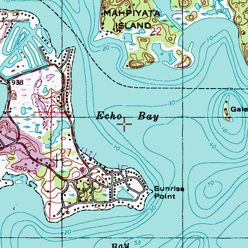 Topographic Map of Echo Bay, MN