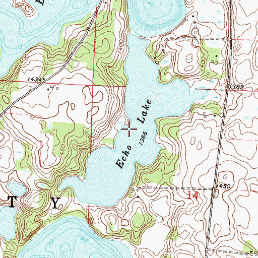 Topographic Map of Echo Lake, MN
