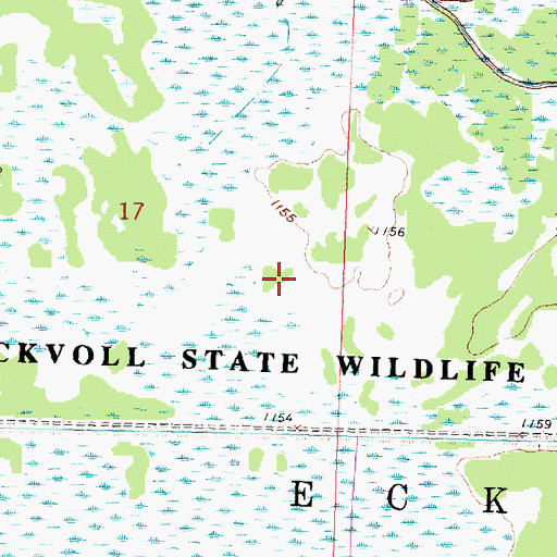 Topographic Map of Eckvoll Wildlife Management Area, MN