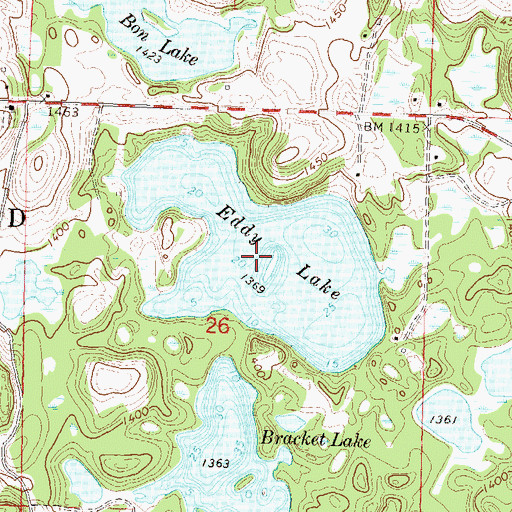 Topographic Map of Eddy Lake, MN