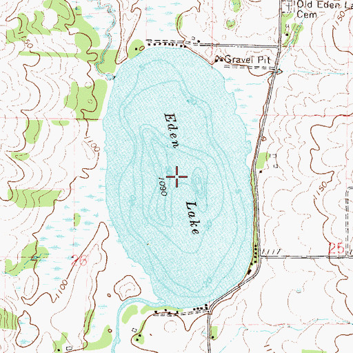 Topographic Map of Eden Lake, MN